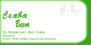 csaba bun business card